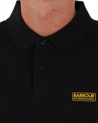 Barbour International LS Poloshirt Schwarz