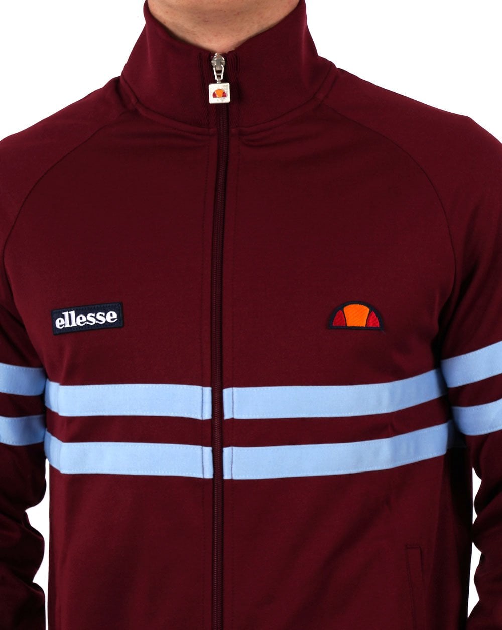 Ellesse Rimini Track Top Claret/Sky Blue