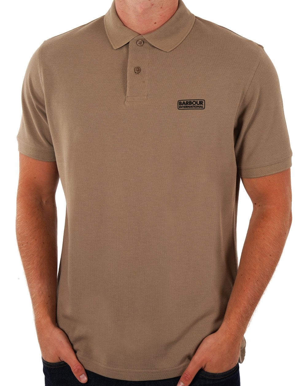 Barbour International Essential Poloshirt Timberwolf