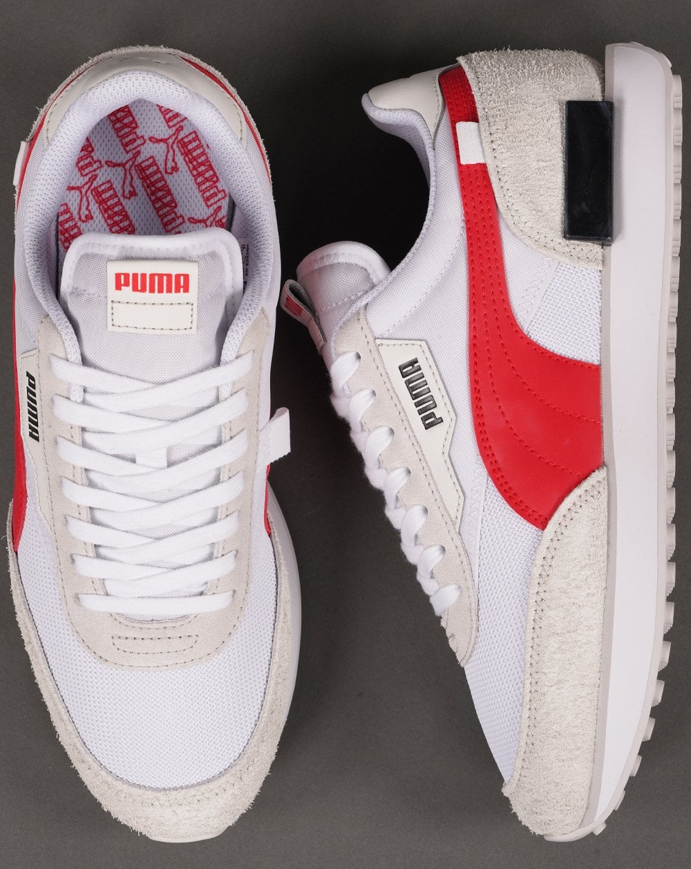 Puma Future Rider Trainers White Red
