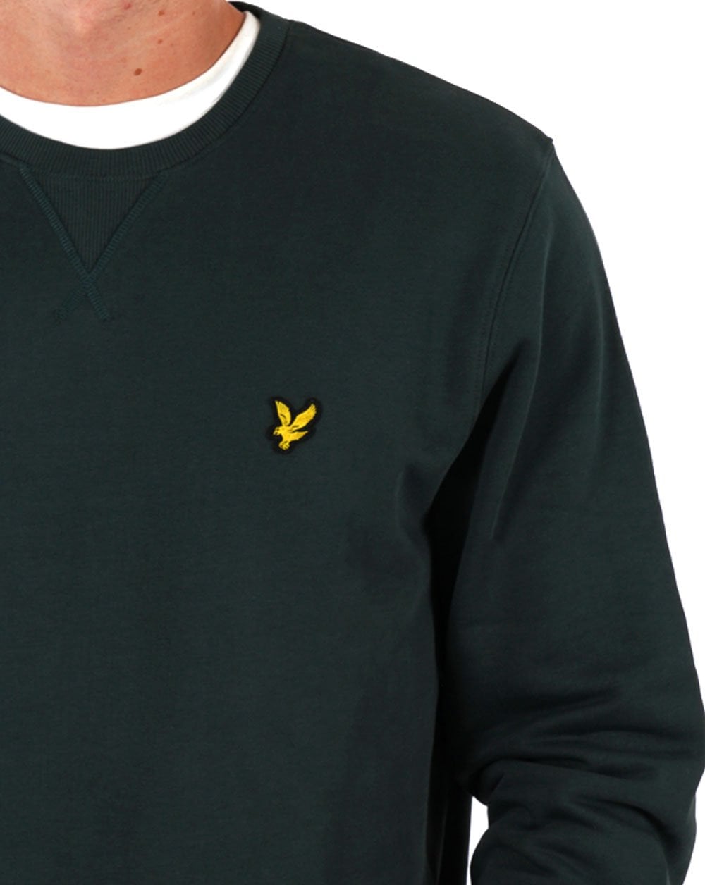 Lyle &amp; Scott – Sweatshirt mit Rundhalsausschnitt und Argyle-Muster, Blaugrün