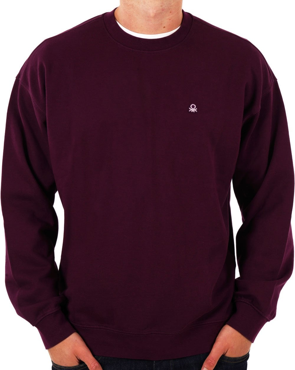 Benetton Logo Sweatshirt Pflaume