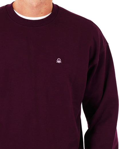 Benetton Logo Sweatshirt Pflaume