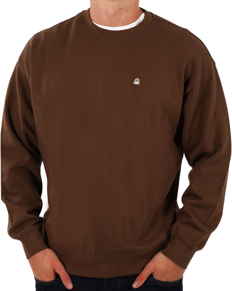Benetton Logo Sweatshirt Brown