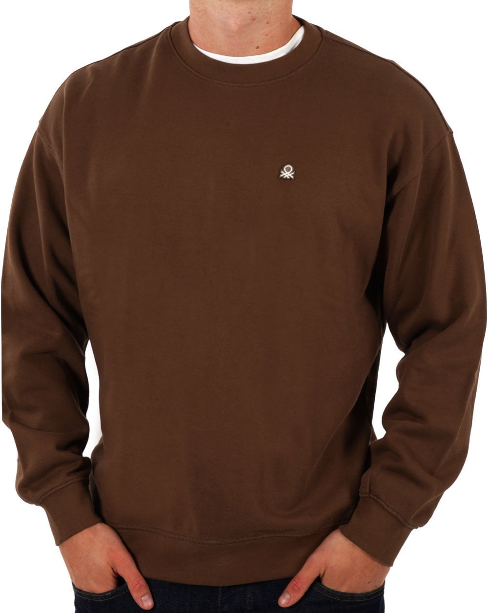 Benetton Logo Sweatshirt Braun