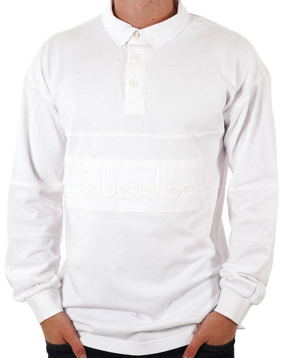 Benetton Rugby-Shirt Weiß