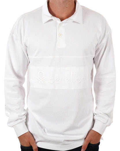 Benetton Rugby-Shirt Weiß