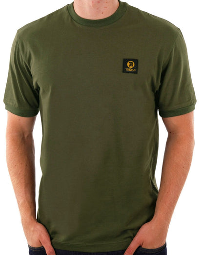 Trojan Badge Plain T-Shirt Armeegrün