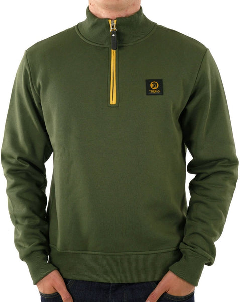 Trojan Half Zip Sweatshirt Army