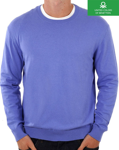 Benetton Rundhalspullover Lila