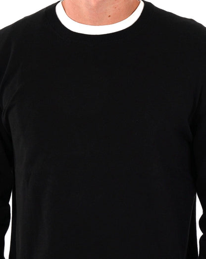 Benetton Rundhalspullover Schwarz