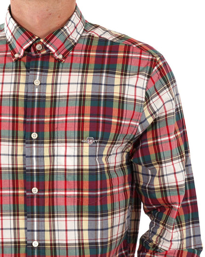Gant – Popeline-Hemd mit Tartan-Karomuster, Rubinrot