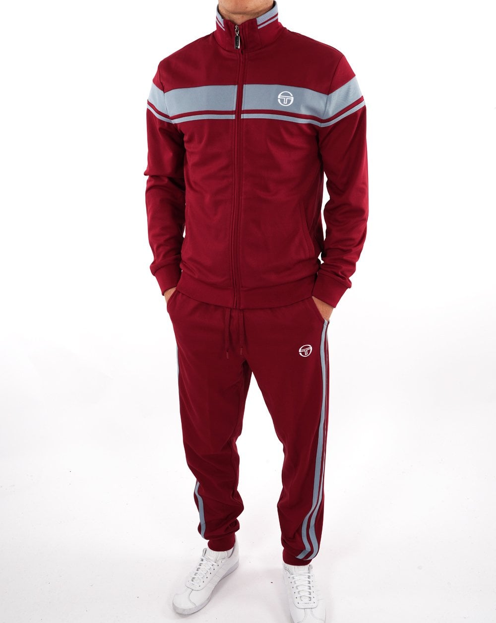 Sergio Tacchini Masters Trainingsjacke Weinrot Blau