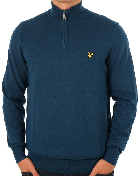 Lyle & Scott Merino Quarter Zip Jumper Aprs Navy