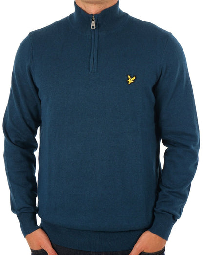 Lyle &amp; Scott Merino Quarter Zip Pullover Après Navy