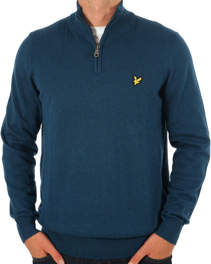 Lyle &amp; Scott Merino Quarter Zip Pullover Après Navy