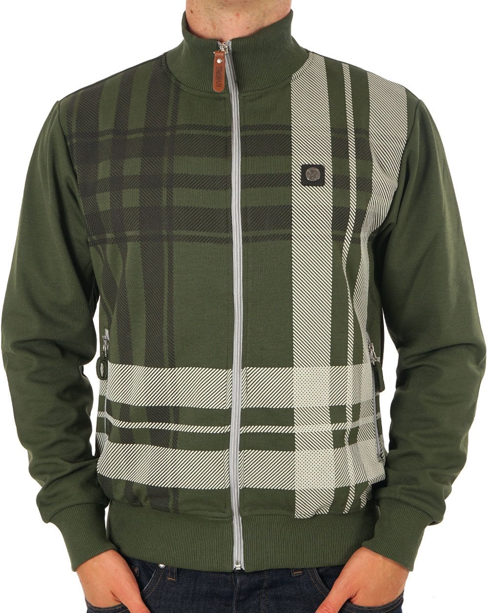Trojan Check Trainingsjacke Army