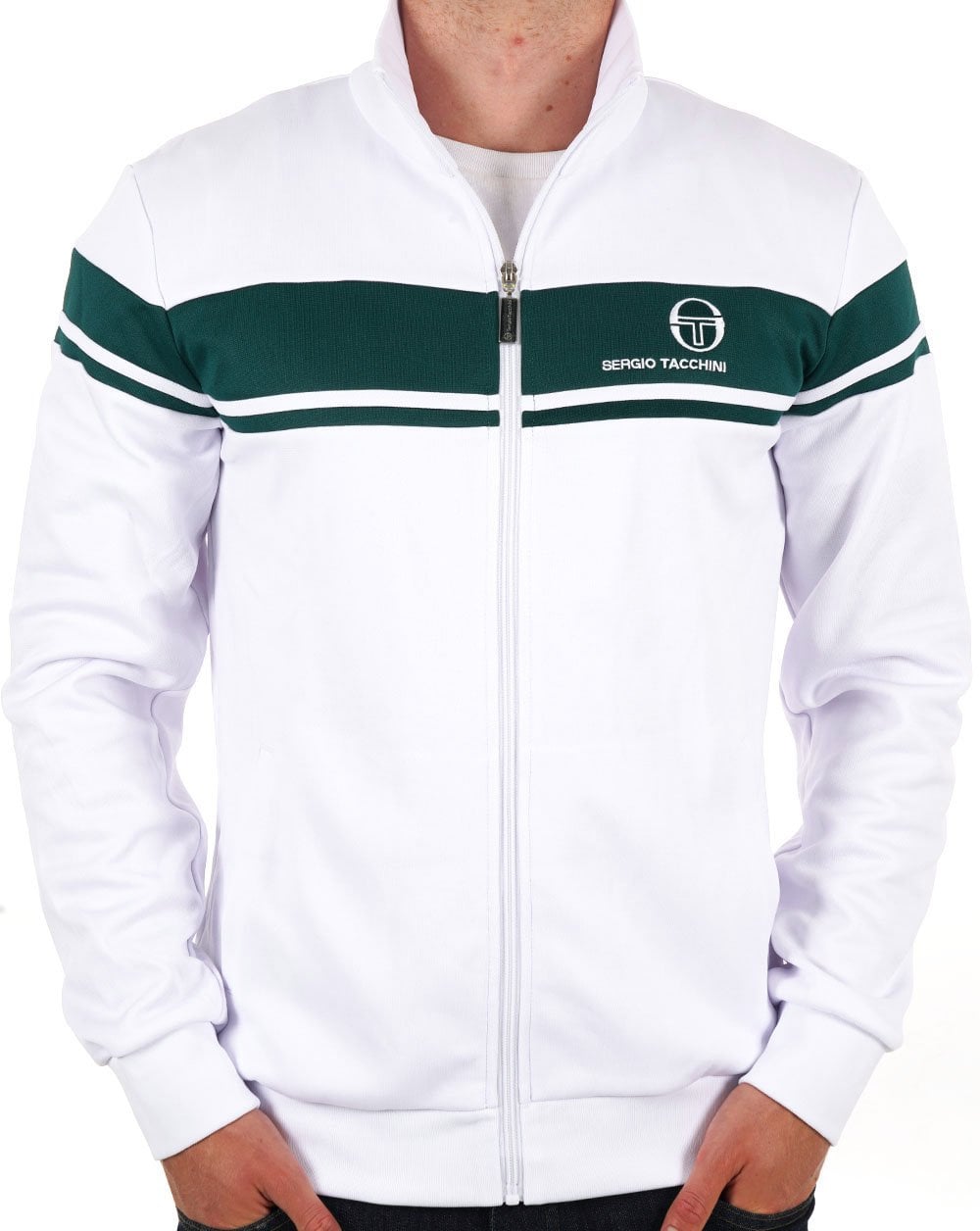 Sergio Tacchini Masters Trainingsjacke Weiß Grün