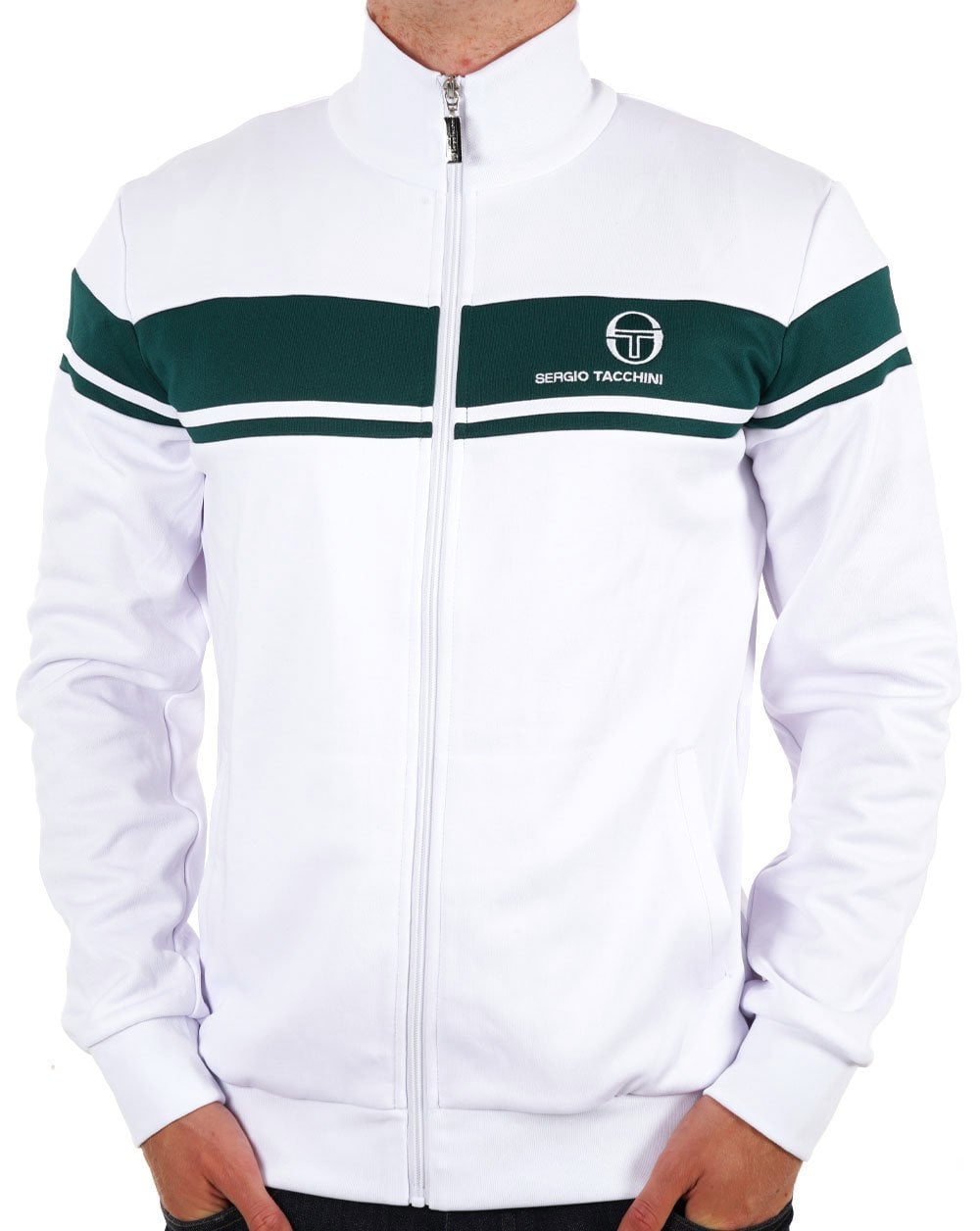 Sergio Tacchini Masters Trainingsjacke Weiß Grün