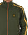 Trojan Contrast Zip Track Top Army Green