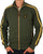 Trojan Contrast Zip Track Top Army Green