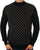 Trojan Chequerboard Panel Turtle Neck Black