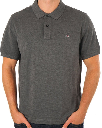 Gant Shield Pique Polo Anthrazit Melange