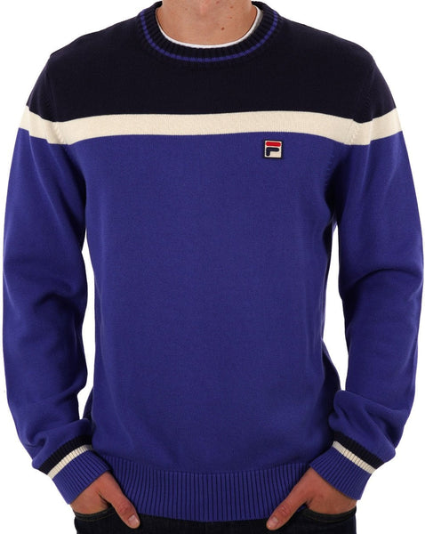 Fila Vintage Siro Crew Knit Blue