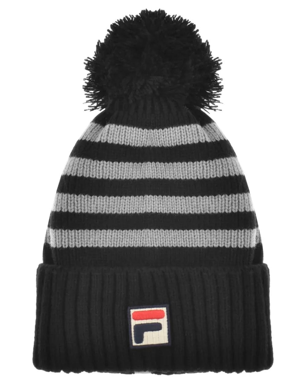 Fila Vintage Markee Pom Pom Beanie Schwarz/Grau