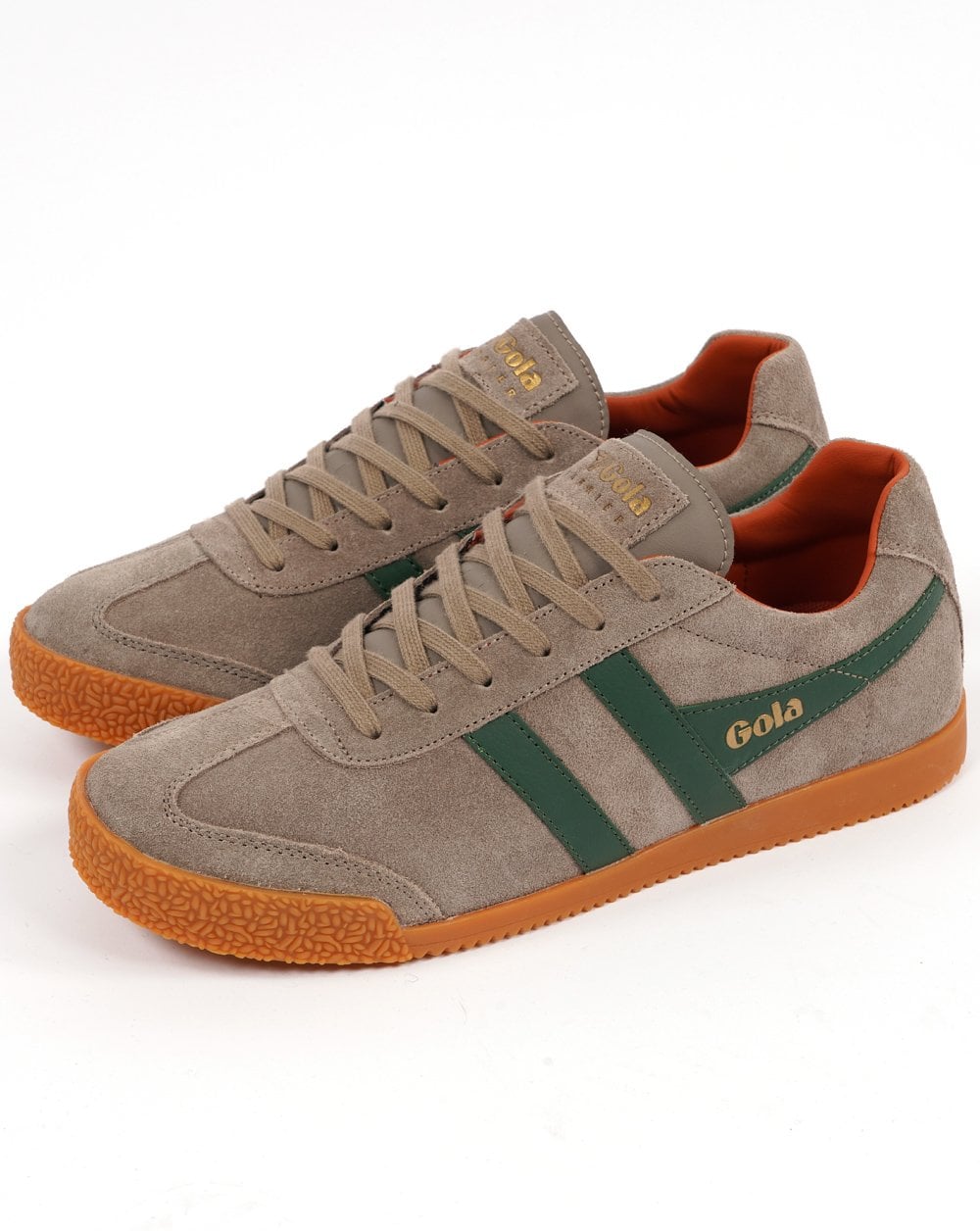 Gola Harrier Wildleder-Sneaker Rhino/Evergreen/Orange