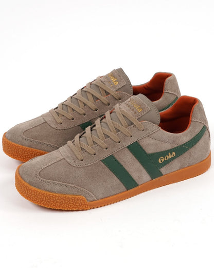 Gola Harrier Wildleder-Sneaker Rhino/Evergreen/Orange