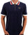 Sergio Tacchini Velour Tipped Zip Polo Navy