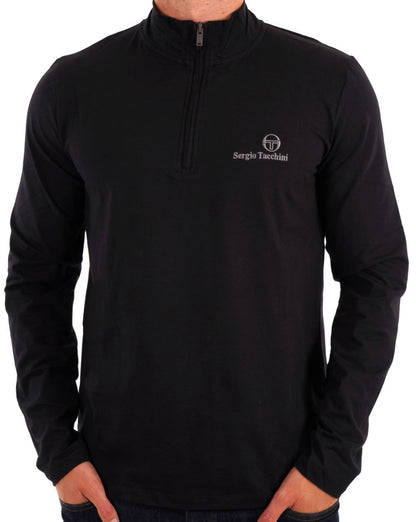 Sergio Tacchini 1/4 Zip Top Schwarz