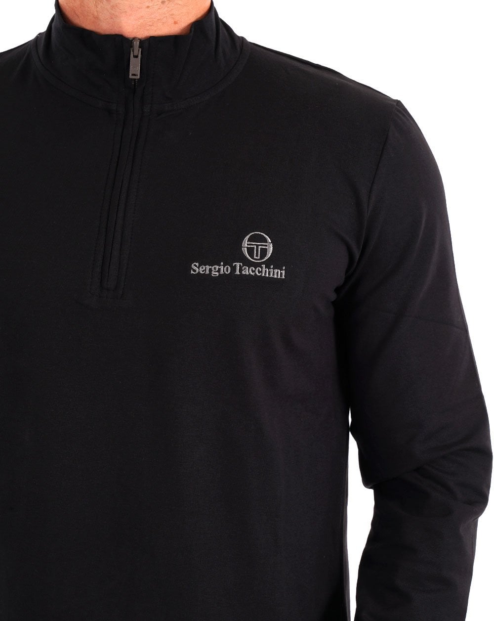 Sergio Tacchini 1/4 Zip Top Schwarz