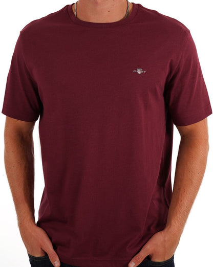 Gant Shield Crew T-Shirt Weinrot
