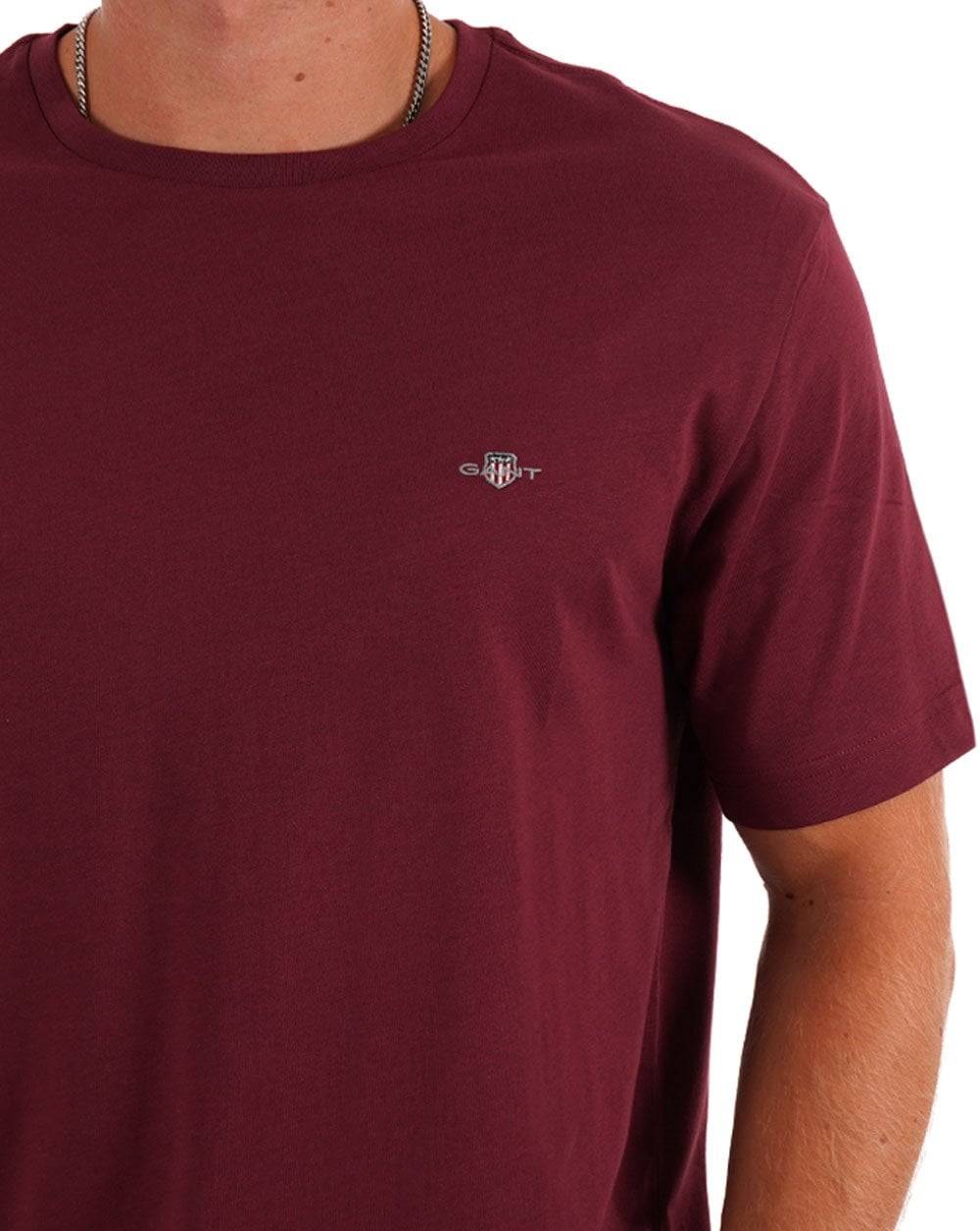 Gant Shield Crew T-Shirt Weinrot