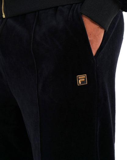 Fila Gold Bell Velours-Trainingshose in Schwarz