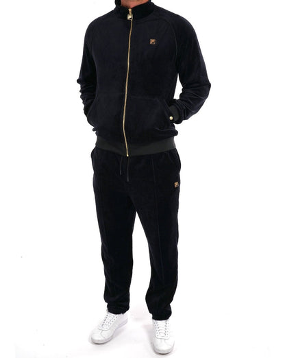 Fila Gold Bell Velours-Trainingshose in Schwarz