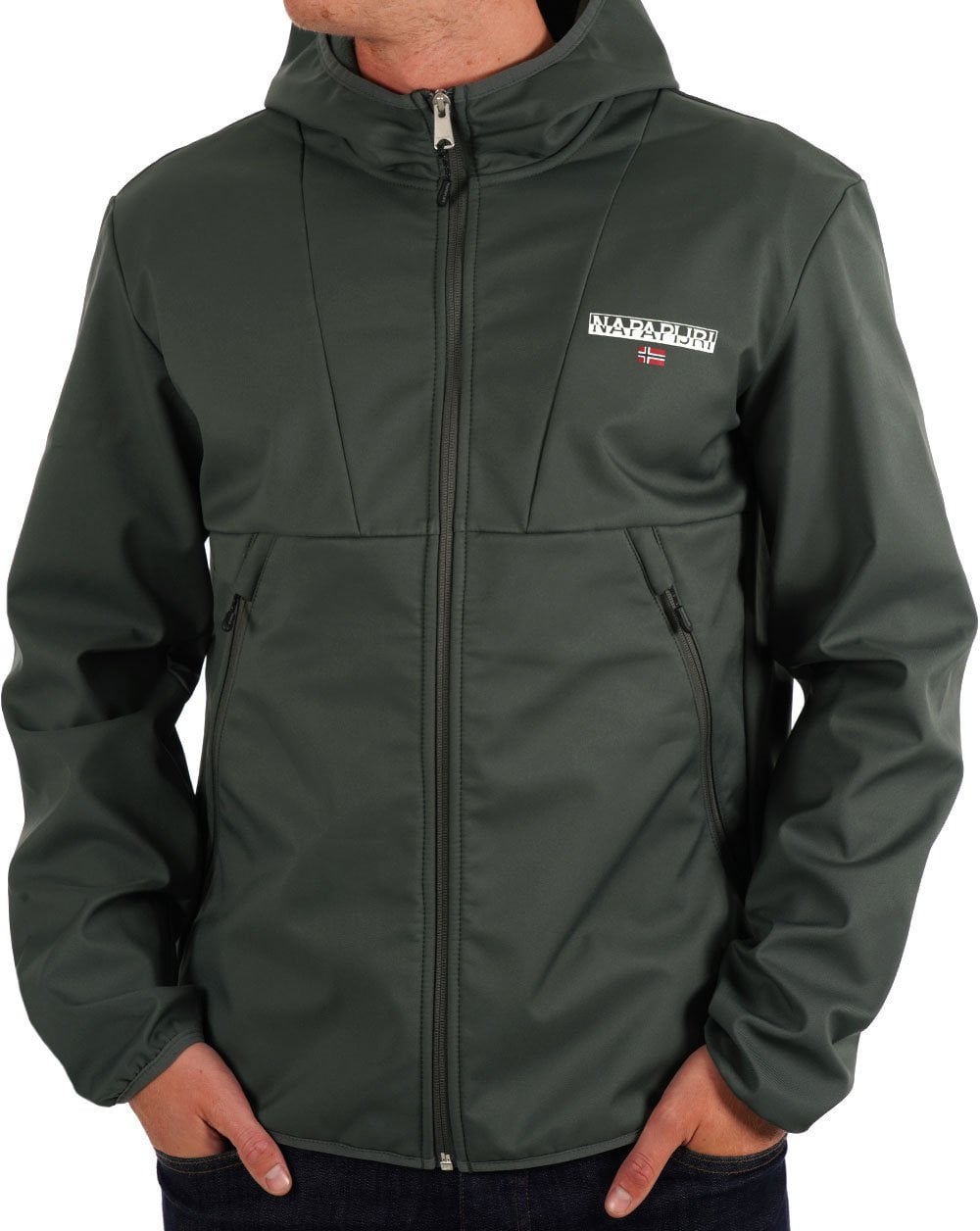 Napapijri Bunz Softshelljacke mit Kapuze Grün Urban