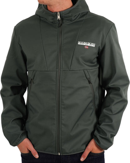 Napapijri Bunz Softshelljacke mit Kapuze Grün Urban