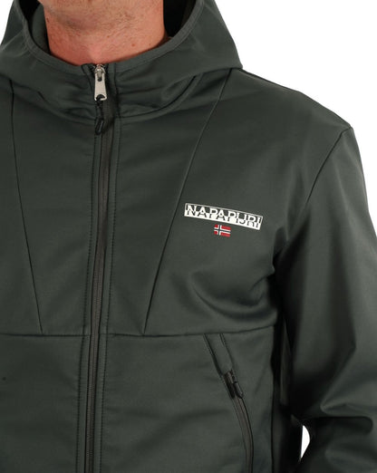 Napapijri Bunz Softshelljacke mit Kapuze Grün Urban