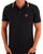 Trojan Three Colour Tipped Pique Polo Black