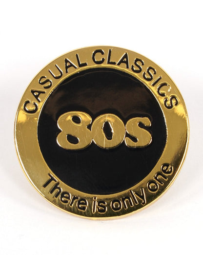 80er Casual Classics Elite Pin Anstecker Schwarz/Gold