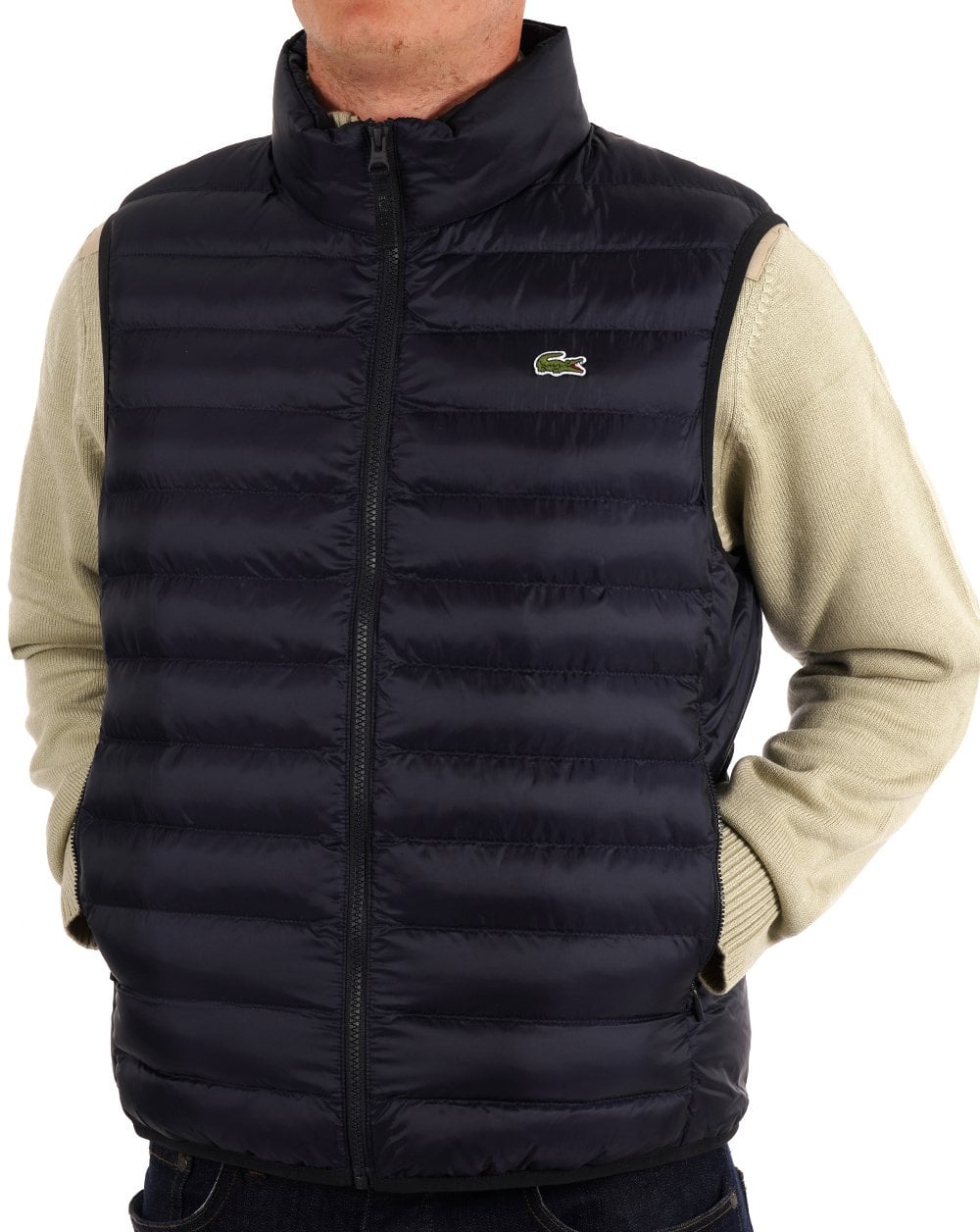 Lacoste – Puffweste in Marineblau