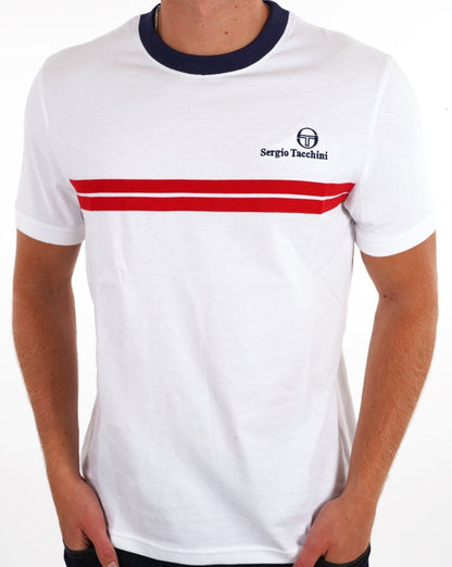 Sergio Tacchini Neues Supermac T-Shirt Weiß