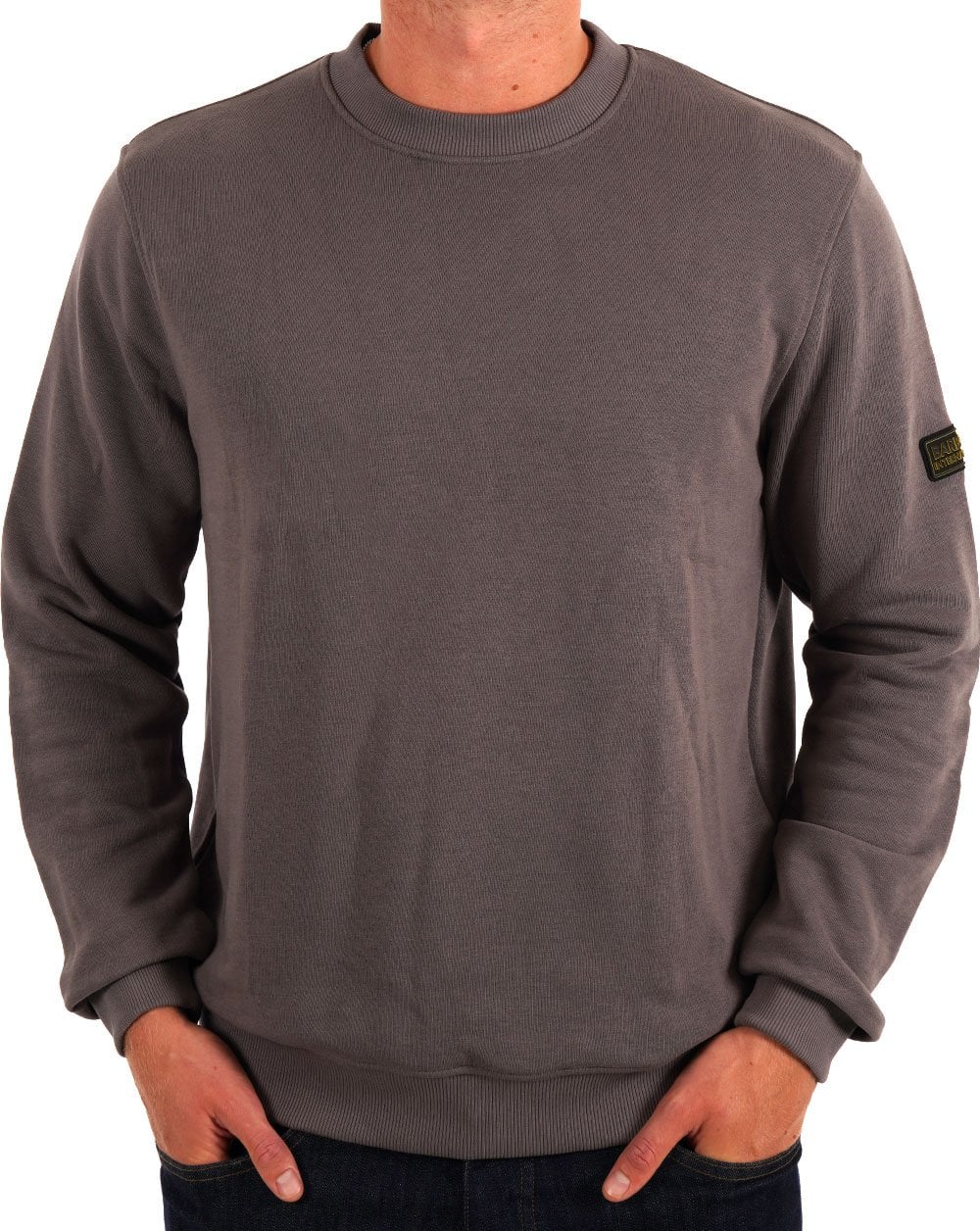 Barbour International Outline Badge Sweatshirt Pflaumengrau