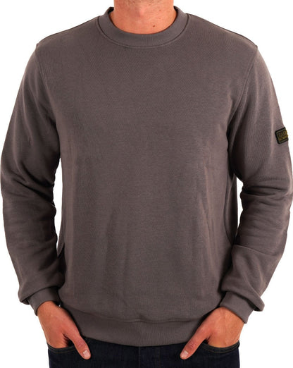 Barbour International Outline Badge Sweatshirt Pflaumengrau