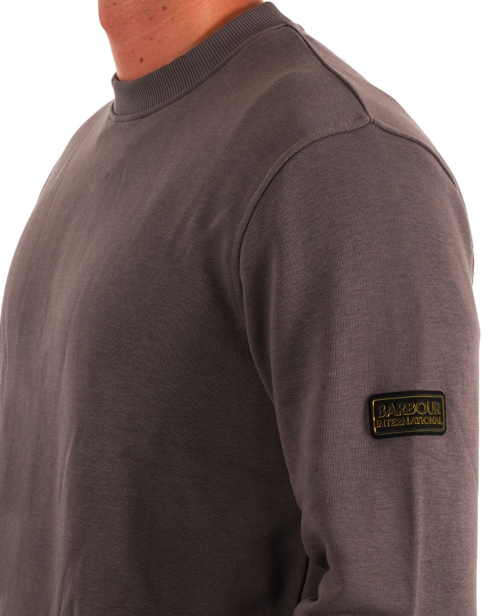 Barbour International Outline Badge Sweatshirt Pflaumengrau