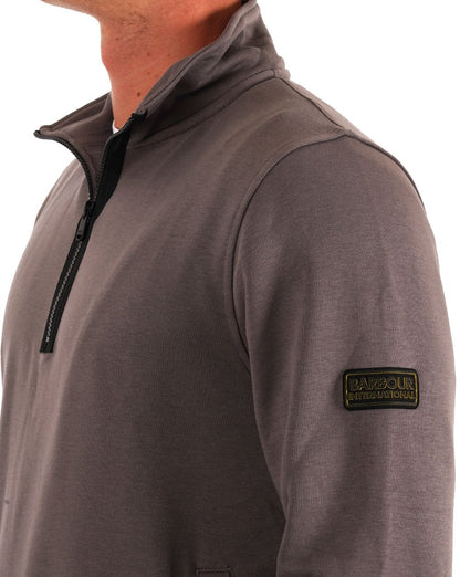 Barbour International Outline Trichterhals-Sweatshirt Pflaumengrau