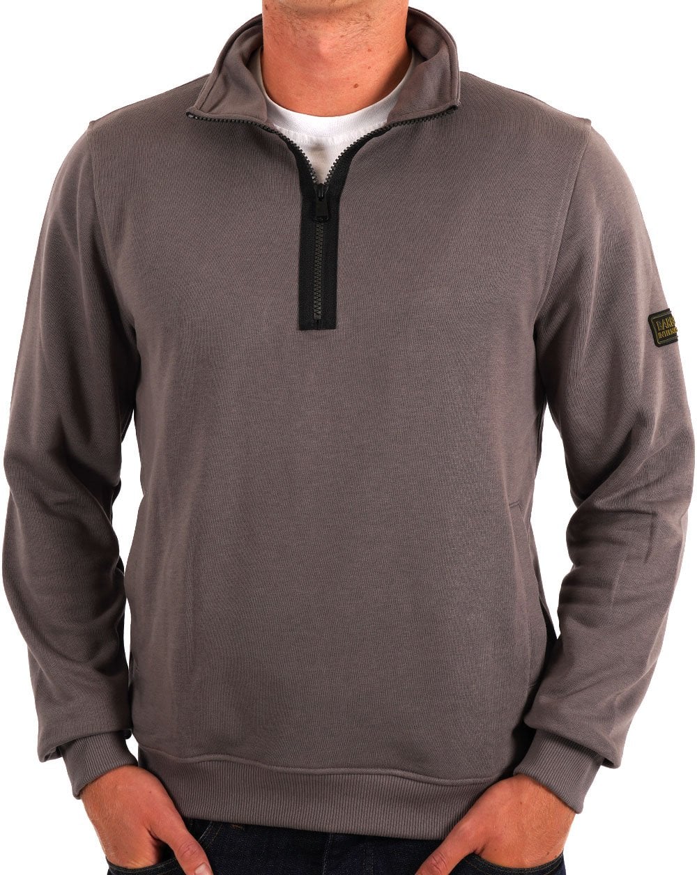 Barbour International Outline Trichterhals-Sweatshirt Pflaumengrau